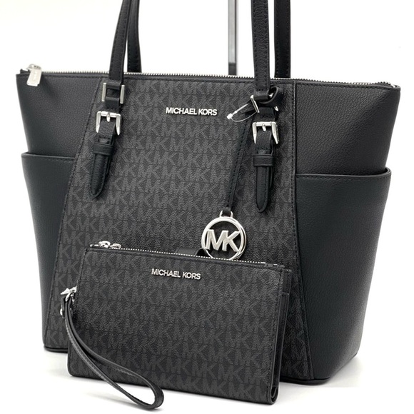 Michael Kors Charlotte Bag & Double Zip Wallet (NWT) - Picture 1 of 11